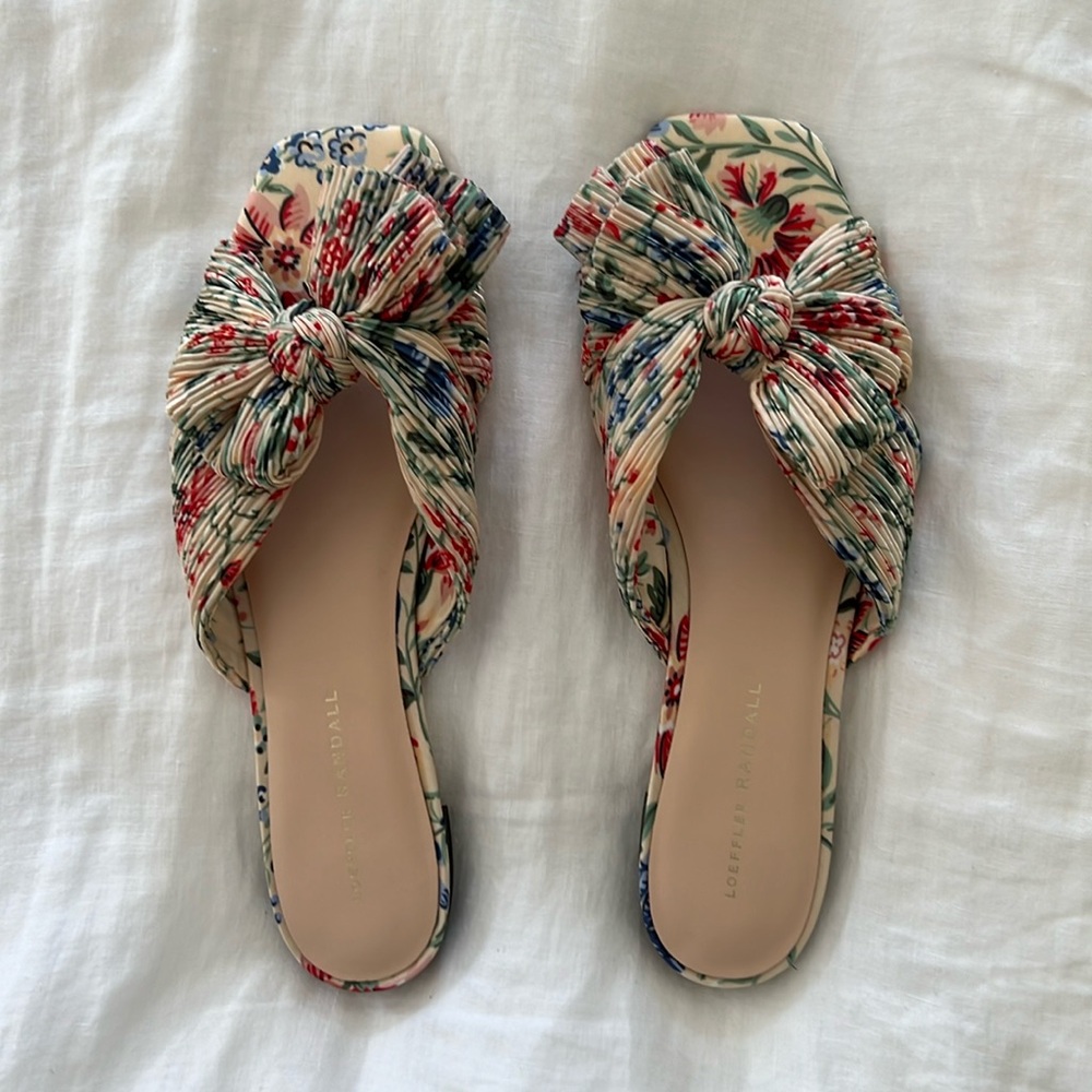 Loeffler Randall Daphne Bow Flat Sandals